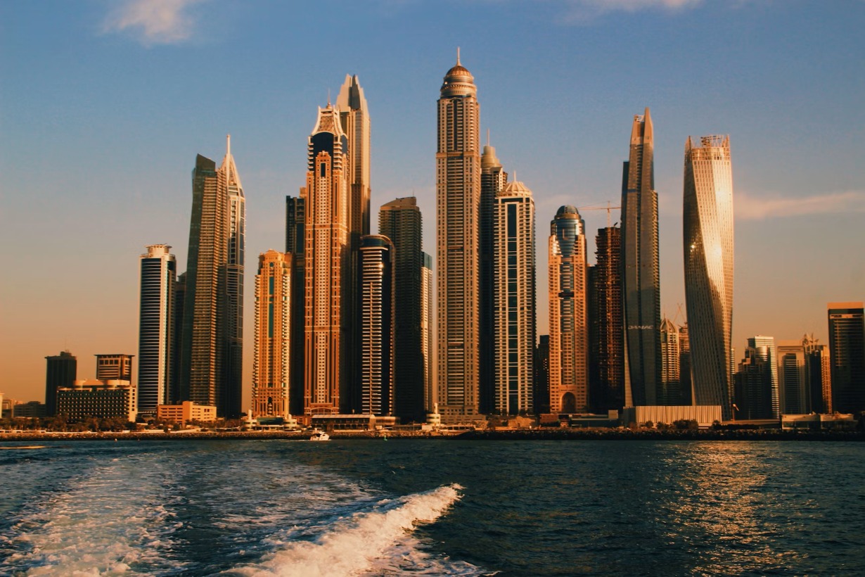 Dubai Marina waterfront towers