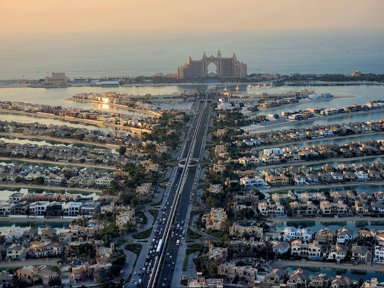 Palm Jumeirah aerial view
